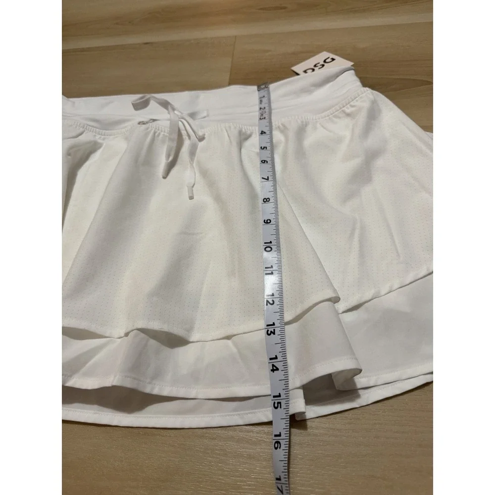 NWT DSG Women's Stride Skort‎ in Pure White Size XL Skirt With Shorts